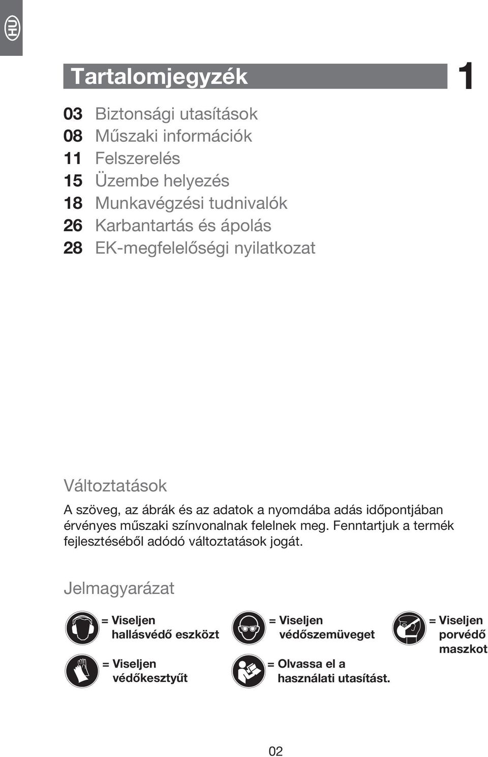 érvényes műszaki színvonalnak felelnek meg. Fenntartjuk a termék fejlesztéséből adódó változtatások jogát.