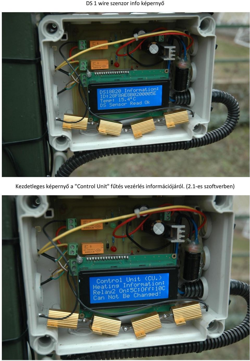 a "Control Unit" fűtés