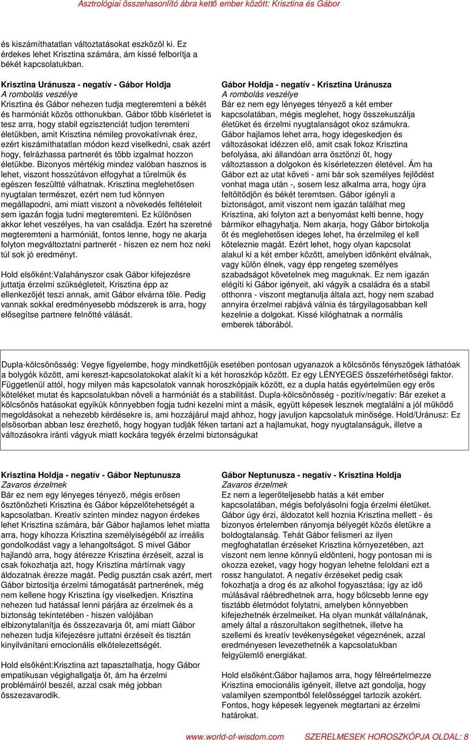 Gábor több kísérletet is tesz arra, hogy stabil egzisztenciát tudjon teremteni életükben, amit Krisztina némileg provokatívnak érez, ezért kiszámíthatatlan módon kezd viselkedni, csak azért hogy,