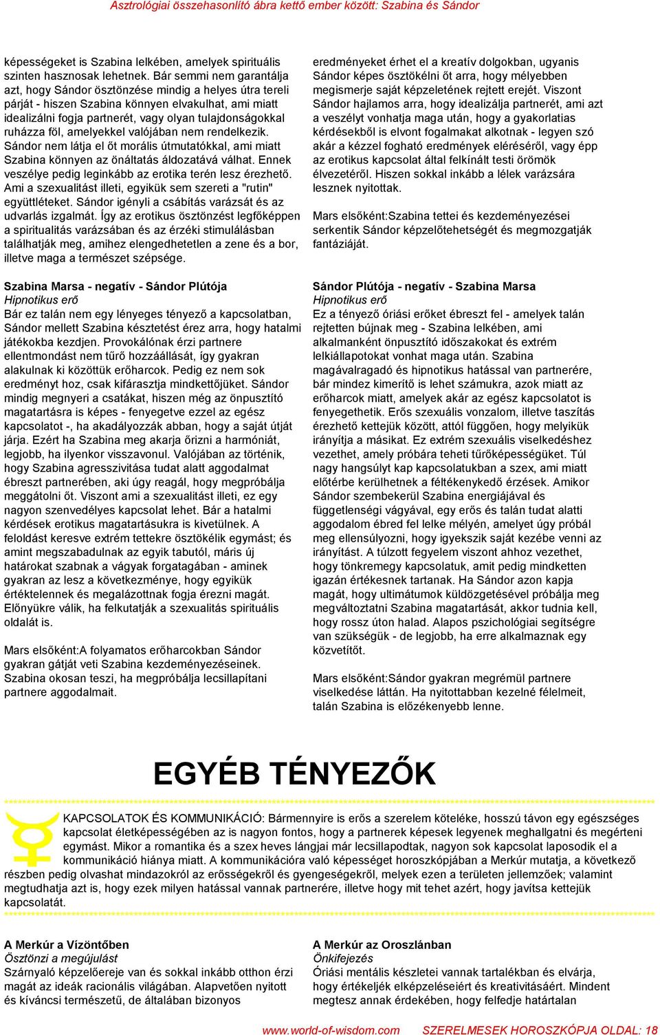 föl, amelyekkel valójában nem rendelkezik. Sándor nem látja el őt morális útmutatókkal, ami miatt Szabina könnyen az önáltatás áldozatává válhat.