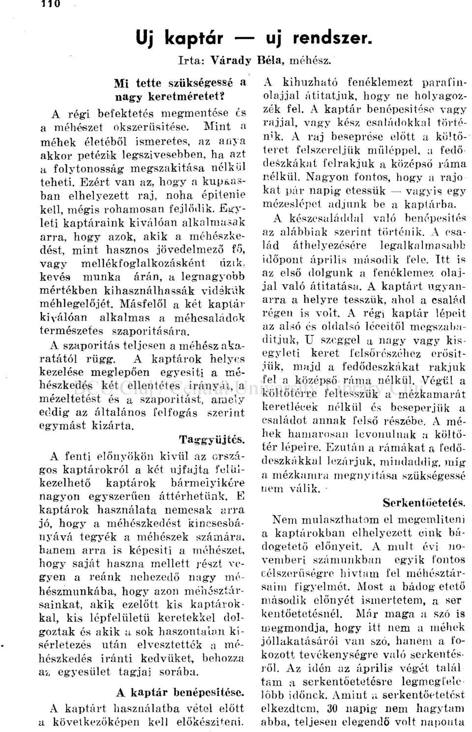 Ezért van az, hogy a kupiuisban elhelyezett raj, noha építenie kell, mégis rohamosan fejlődik.