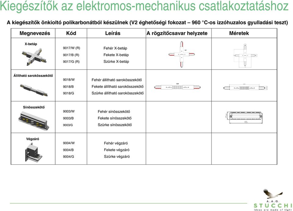 X-betáp Állítható sarokösszekötõ 9018/W 9018/B 9018/G Fehér állítható sarokösszekötõ Fekete állítható sarokösszekötõ Szürke állítható sarokösszekötõ