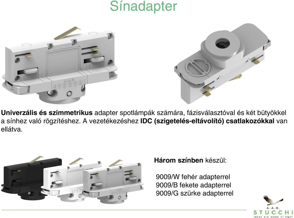 A vezetékezéshez IDC (szigetelés-eltávolító) csatlakozókkal van ellátva.