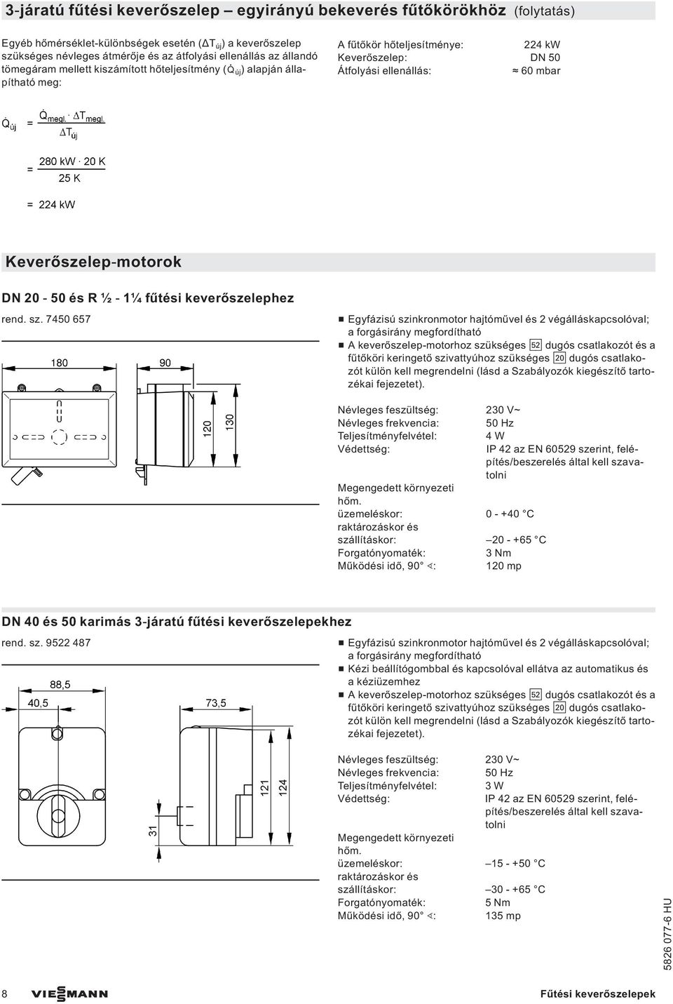 1¼ fűtési keverőszelephez rend. sz.