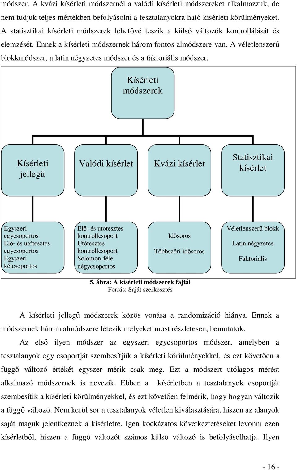 A véletlenszerű blokkmódszer, a latin négyzetes módszer és a faktoriális módszer.
