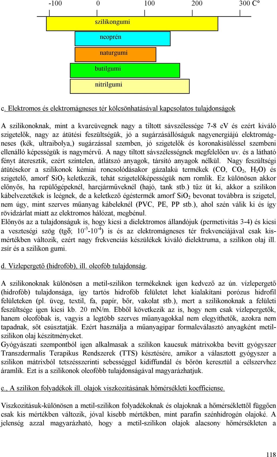 feszültségük, jó a sugárzásállóságuk nagyenergiájú elektromágneses (kék, ultraibolya,) sugárzással szemben, jó szigetelők és koronakisüléssel szembeni ellenálló képességük is nagymérvű.