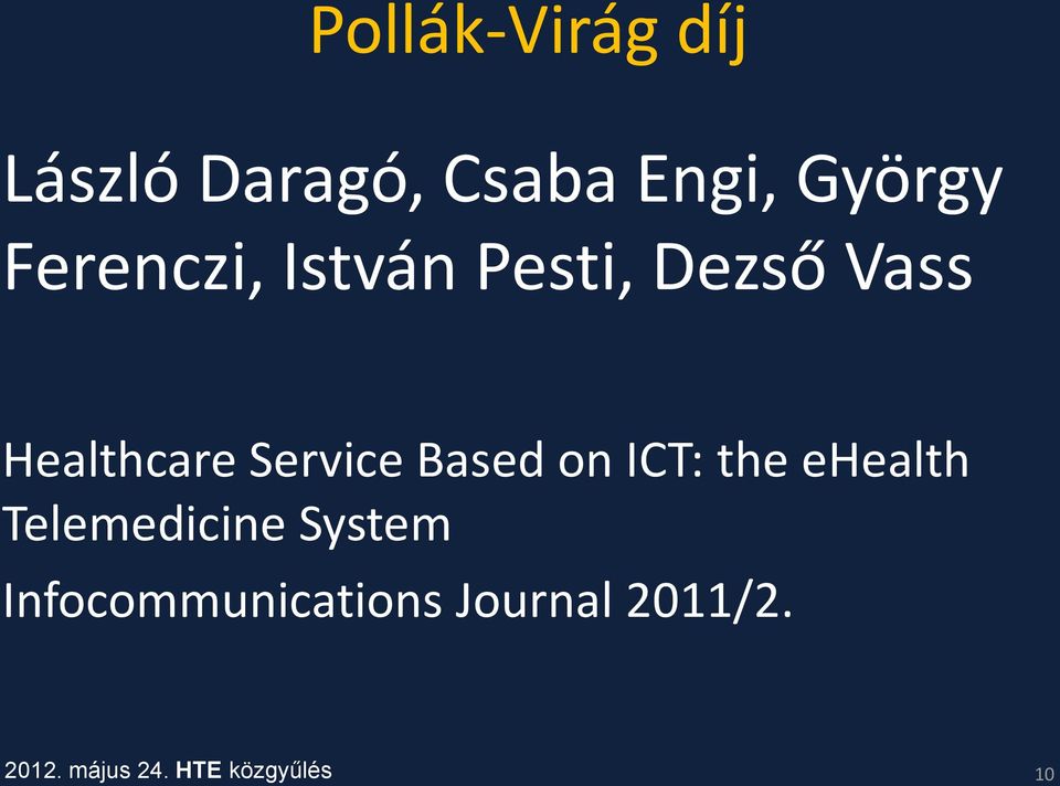 Healthcare Service Based on ICT: the ehealth