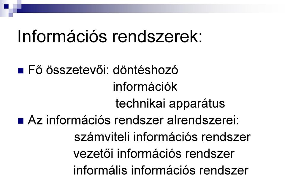 rendszer alrendszerei: számviteli információs