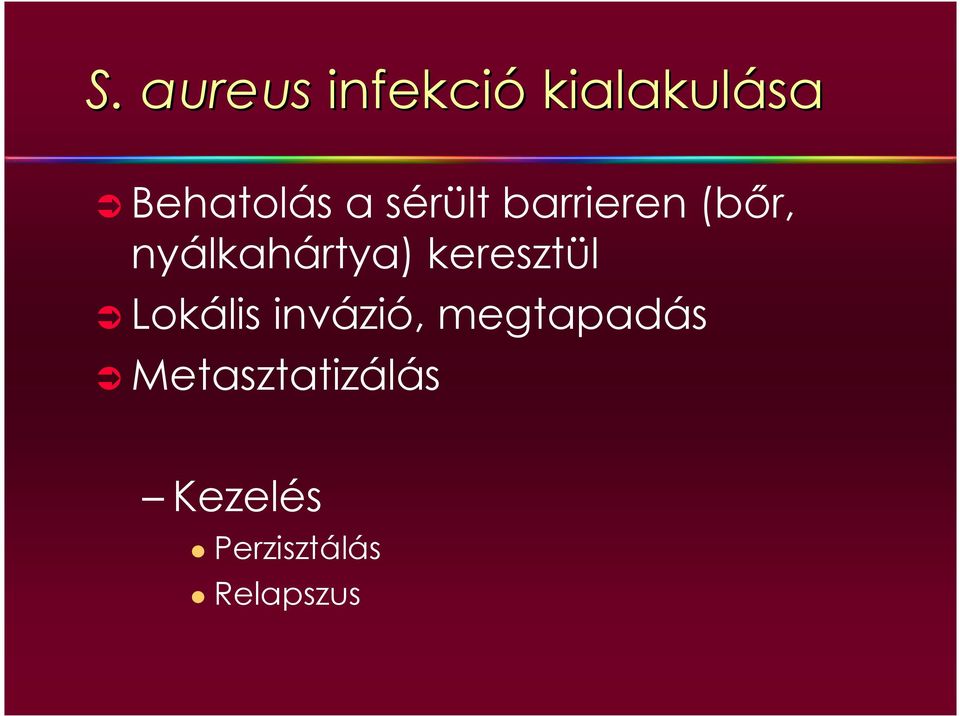 keresztül Lokális invázió, megtapadás