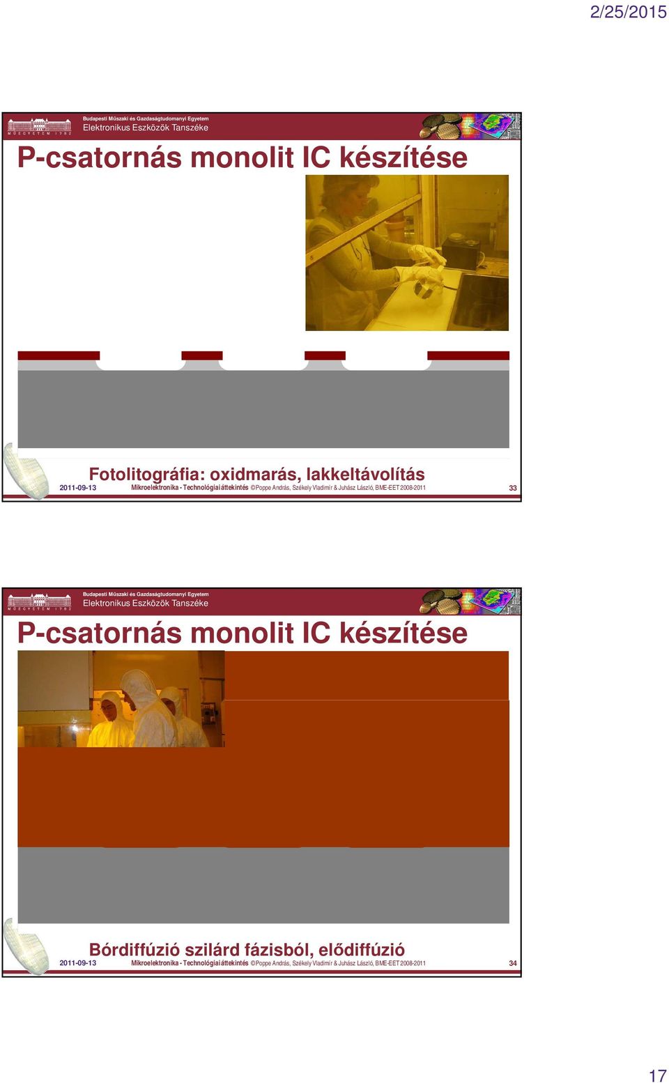 2008-2011 33 Bórdiffúzió szilárd fázisból, elődiffúzió 2011-09-13 Mikroelektronika