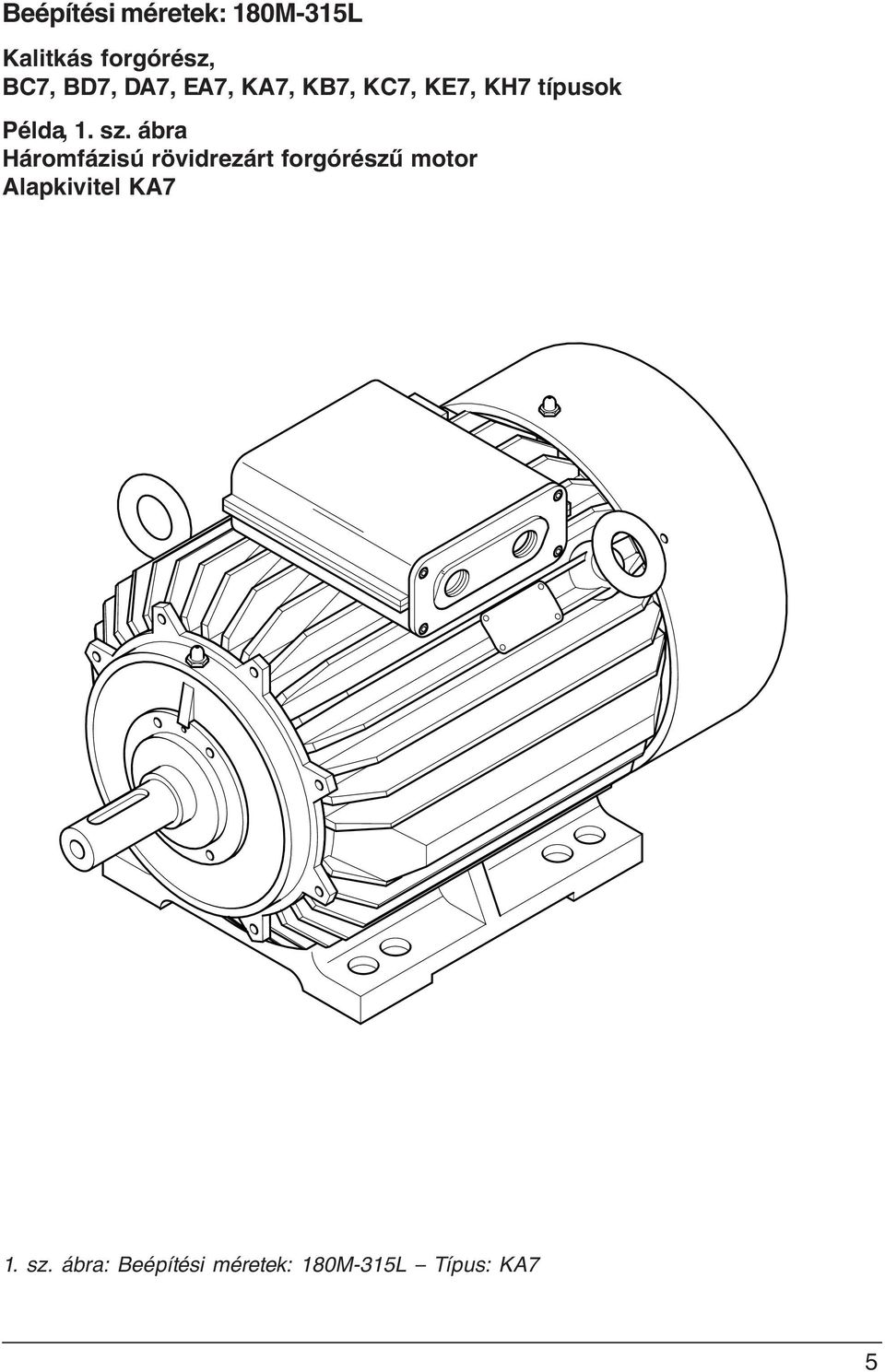 sz. ábra Háromfázisú rövidrezárt forgórészű motor