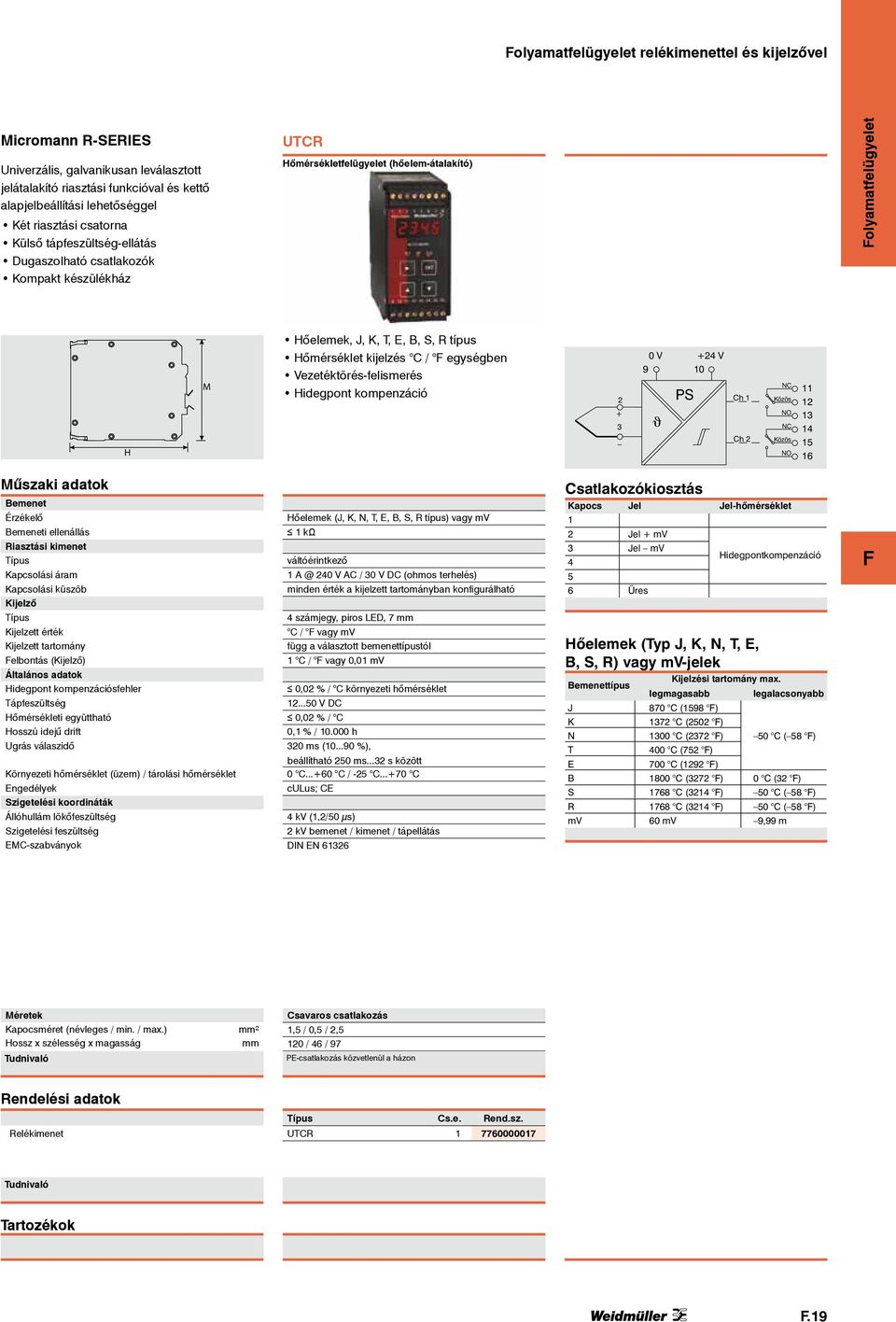 Vezetéktörés-felismerés Hidegpont kompenzáció + _ 0 V + V 9 10 J Ch 1 Ch 11 1 1 1 15 16 Érzékelő i ellenállás Riasztási kimenet Kapcsolási áram Kapcsolási küszöb Kijelző Kijelzett érték Kijelzett