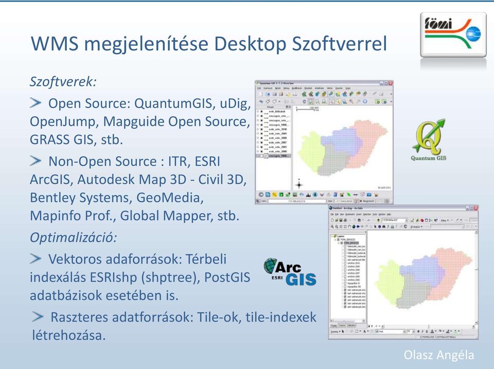 Non-Open Source : ITR, ESRI ArcGIS, Autodesk Map 3D - Civil 3D, Bentley Systems, GeoMedia, Mapinfo Prof.