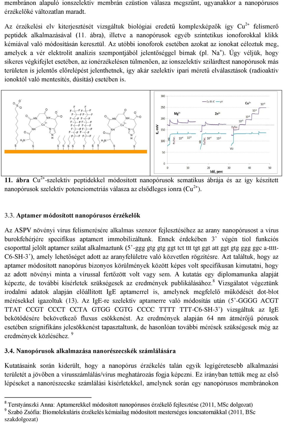 ábra), illetve a nanopórusok egyéb szintetikus ionoforokkal klikk kémiával való módosításán keresztül.