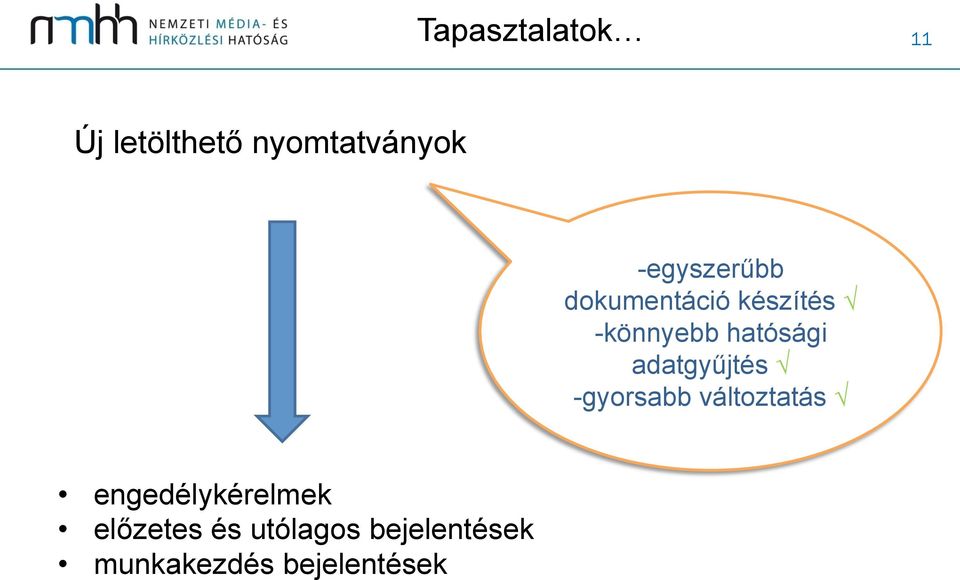 adatgyűjtés - gyorsabb változtatás