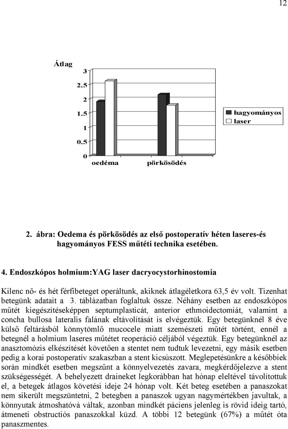 Néhány esetben az endoszkópos műtét kiegészítéseképpen septumplasticát, anterior ethmoidectomiát, valamint a concha bullosa lateralis falának eltávolítását is elvégeztük.
