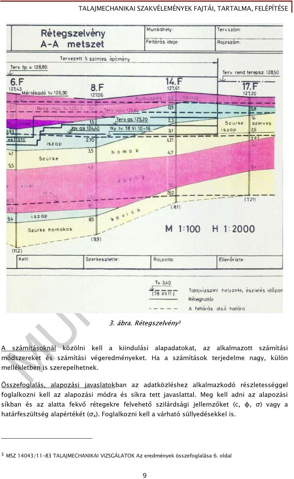 Összefoglalás, alapozási javaslatokban az adatközléshez alkalmazkodó részletességgel foglalkozni kell az alapozási módra és síkra tett javaslattal.