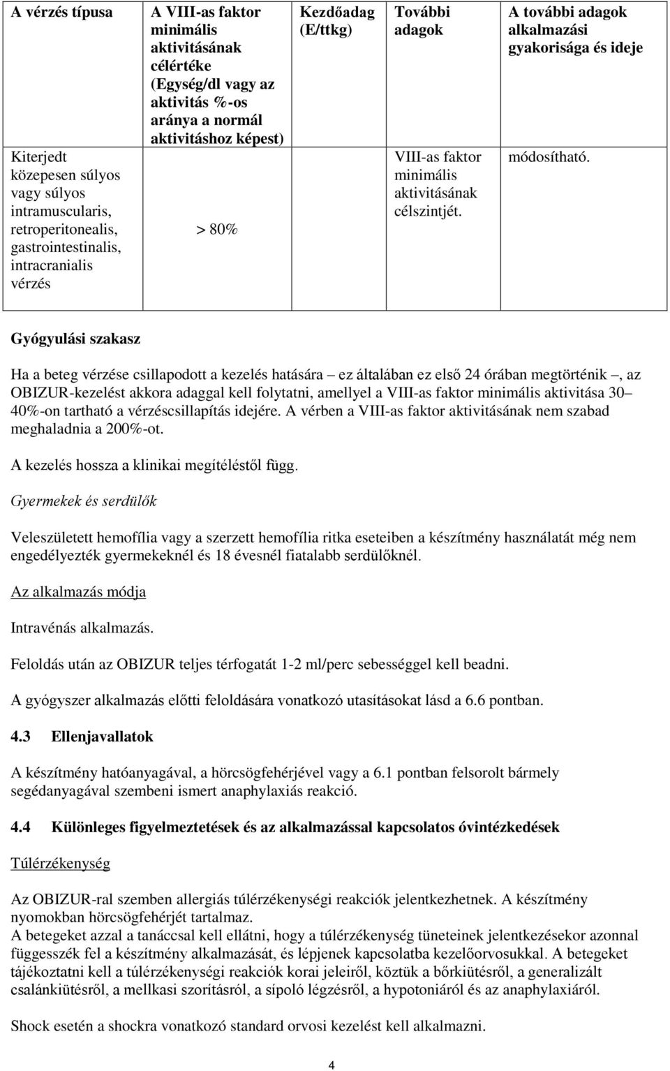 A további adagok alkalmazási gyakorisága és ideje módosítható.