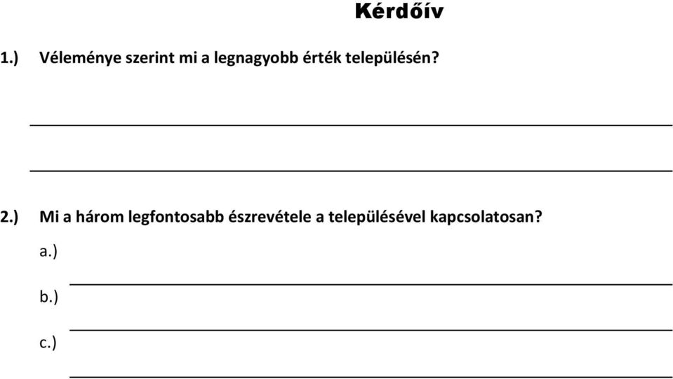 érték településén? 2.