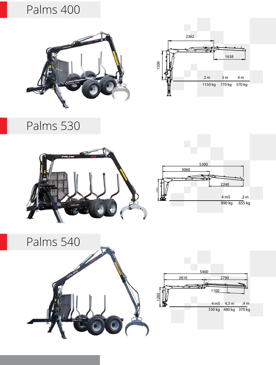 m5,3 m 890 kg 655 kg Palms 540 2610 5400 2790