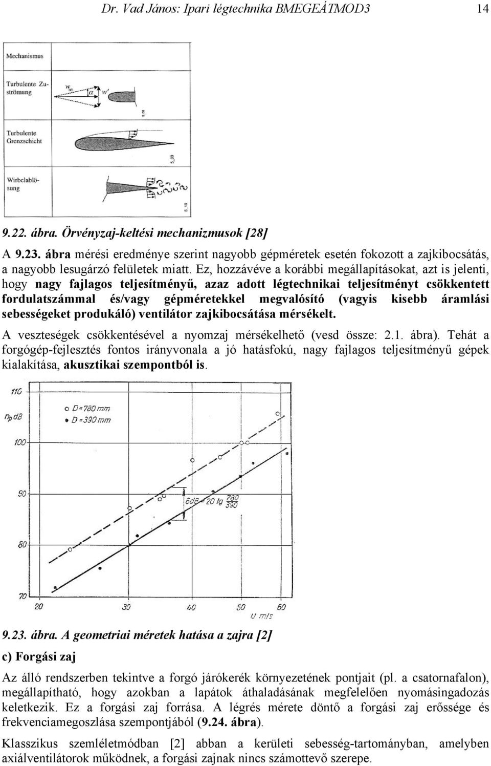 Ez, hozzávéve a korábbi megállapításokat, azt is jelenti, hogy nagy fajlagos teljesítményű, azaz adott légtechnikai teljesítményt csökkentett fordulatszámmal és/vagy gépméretekkel megvalósító (vagyis