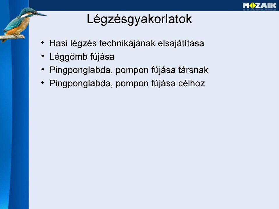 fújása Pingponglabda, pompon fújása