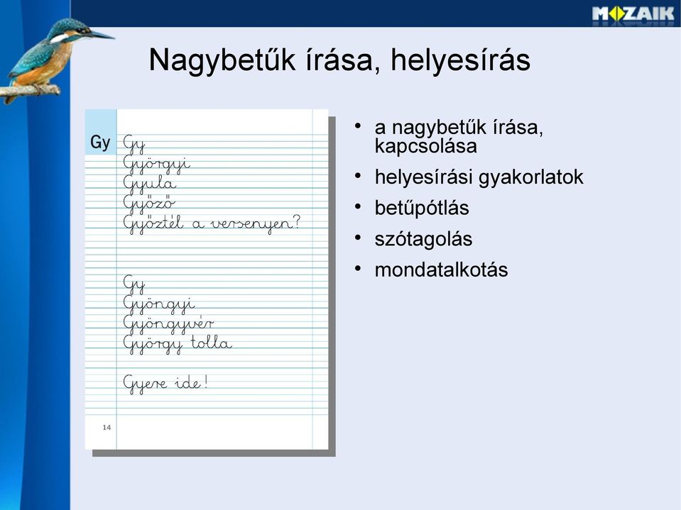 helyesírási gyakorlatok