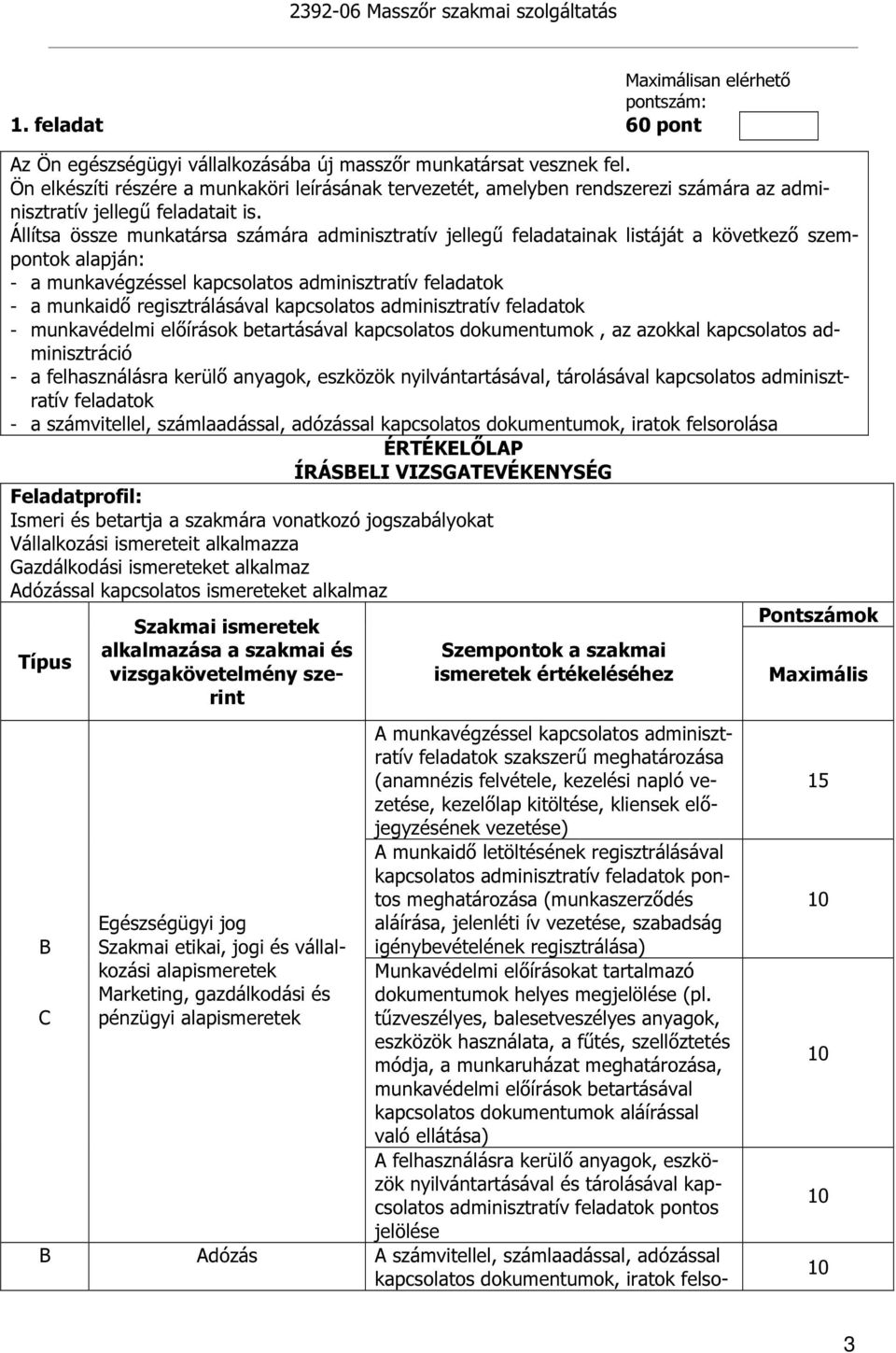 Állítsa össze munkatársa számára adminisztratív jellegű feladatainak listáját a következő szempontok alapján: - a munkavégzéssel kapcsolatos adminisztratív feladatok - a munkaidő regisztrálásával