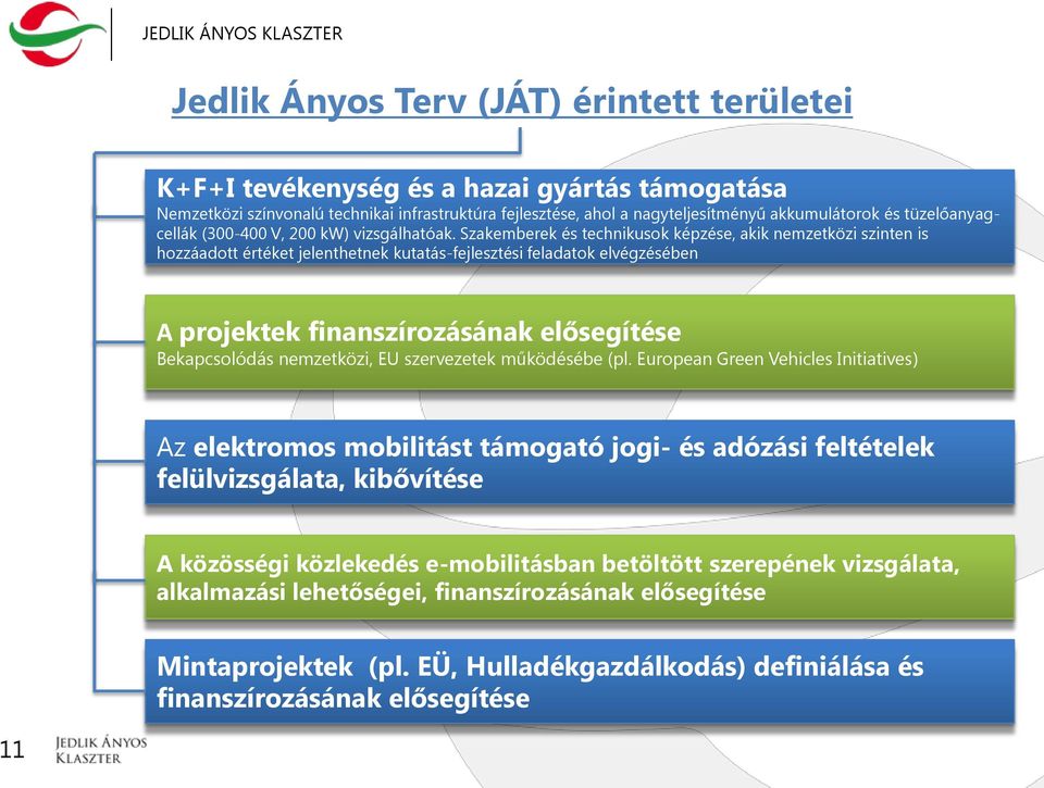 Szakemberek és technikusok képzése, akik nemzetközi szinten is hozzáadott értéket jelenthetnek kutatás-fejlesztési feladatok elvégzésében A projektek finanszírozásának elősegítése Bekapcsolódás