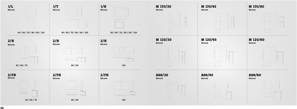 2/n 2/n 2/n m 120/30 m 120/45 m 120/60 40 / 60 / 75 80 / 90 120