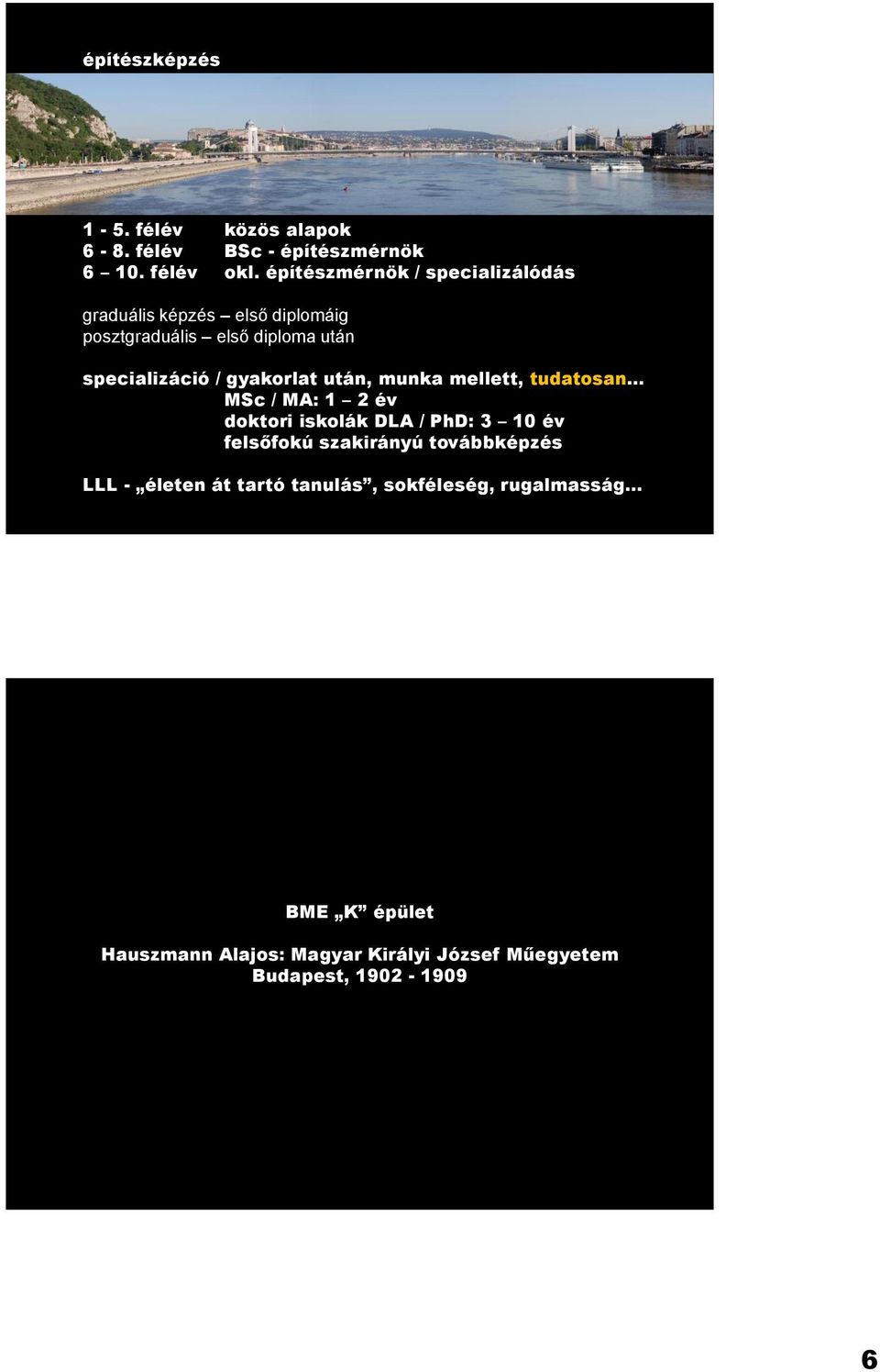 gyakorlat után, munka mellett, tudatosan MSc / MA: 1 2 év doktori iskolák DLA / PhD: 3 10 év felsőfokú szakirányú