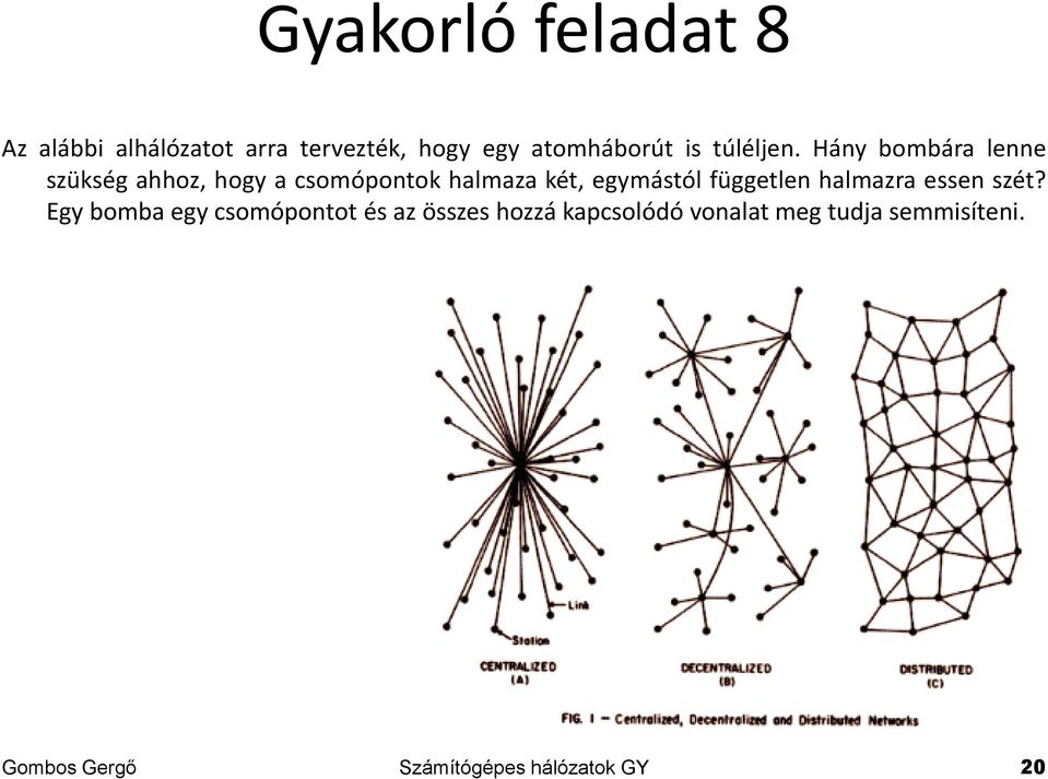 Hány bombára lenne szükség ahhoz, hogy a csomópontok halmaza két, egymástól