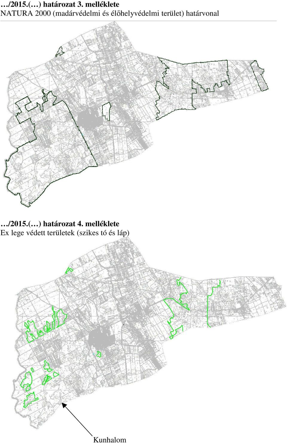 élőhelyvédelmi terület) határvonal /2015.
