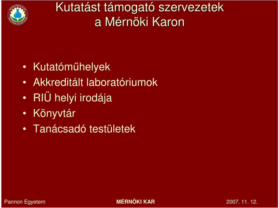 Akkreditált laboratóriumok RIÜ helyi