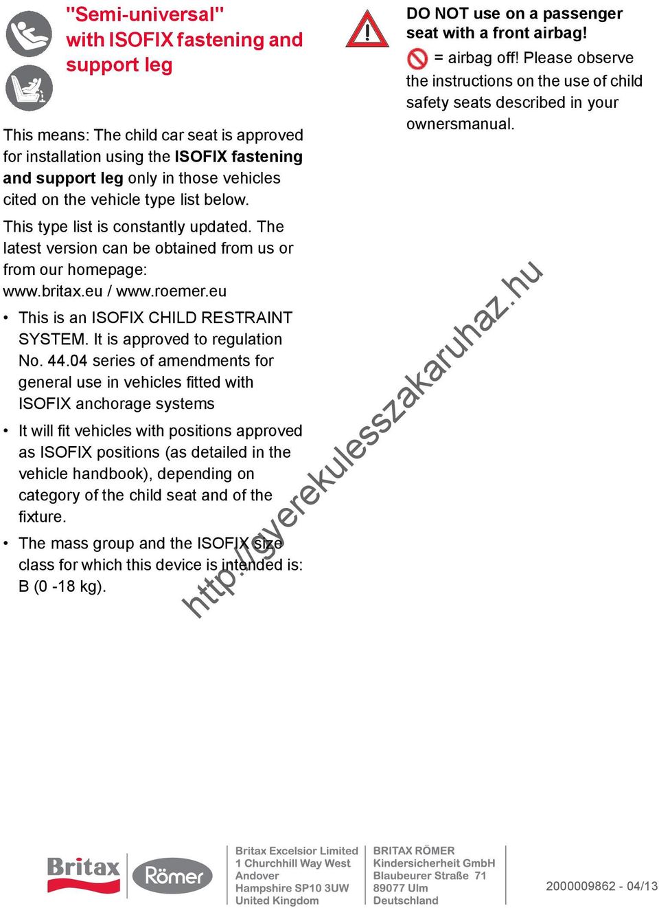 It is approved to regulation No. 44.