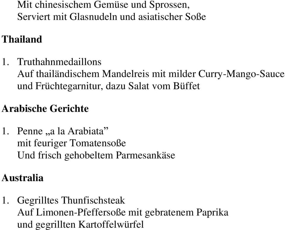 Salat vom Büffet Arabische Gerichte 1.