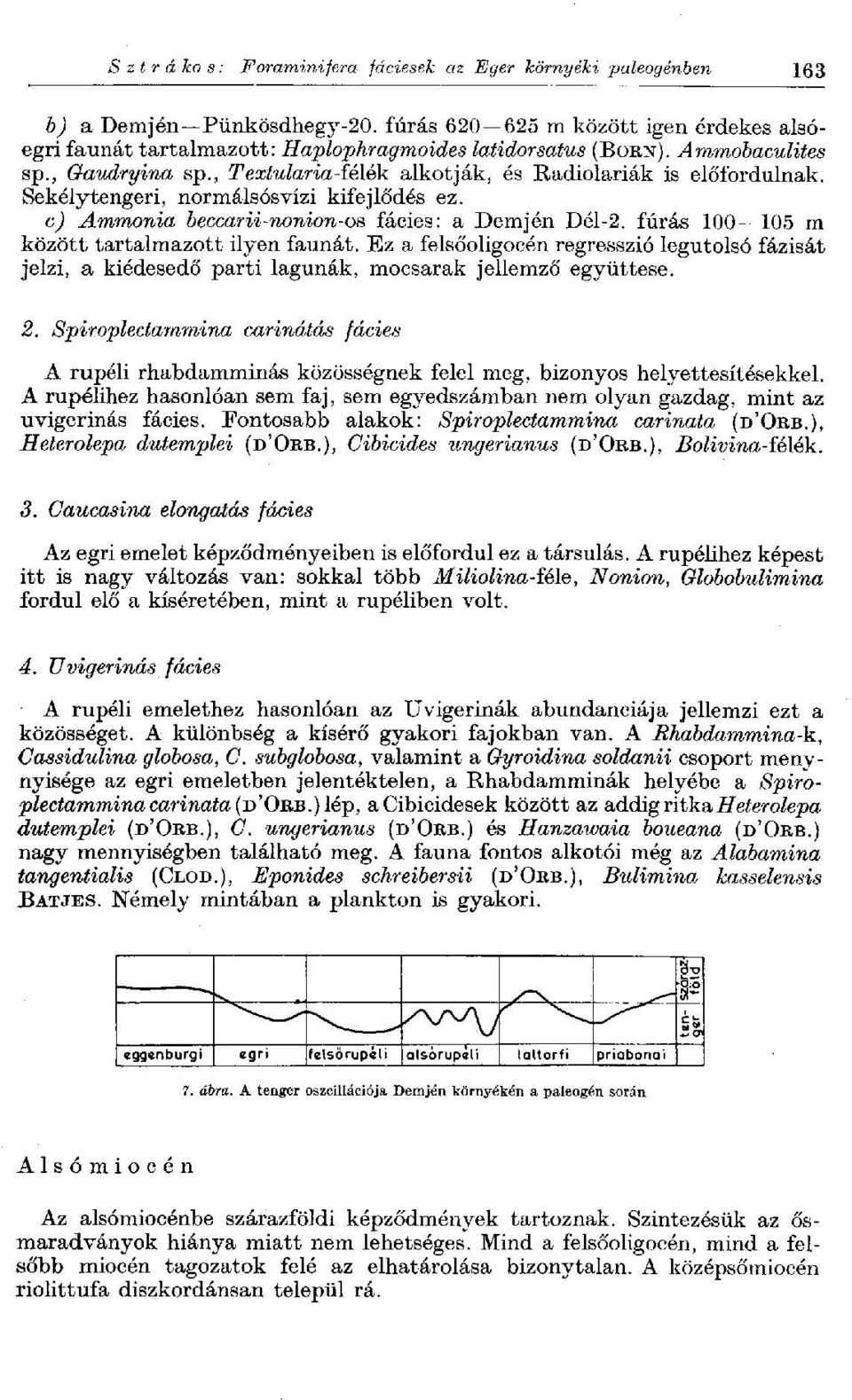 Sekélytengeri, normálsósvízi kifejlődés ez. c) Ammonia beccarii-nonion-os fácies: a Demjén Dél-2. fúrás 100 105 m között tartalmazott ilyen faunát.