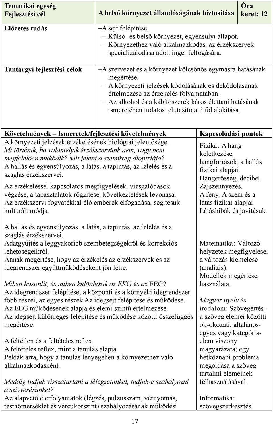 Biológia 7. ÉVFOLYAM Heti óraszám 1,5 Éves óraszám 54 - PDF Ingyenes  letöltés