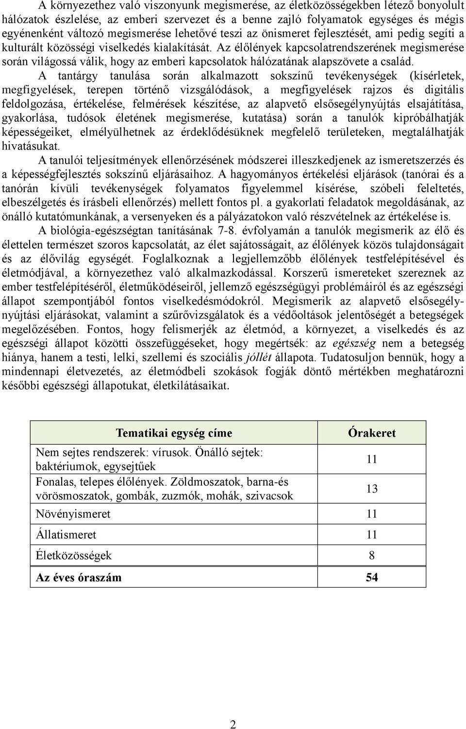Az élőlények kapcsolatrendszerének megismerése során világossá válik, hogy az emberi kapcsolatok hálózatának alapszövete a család.