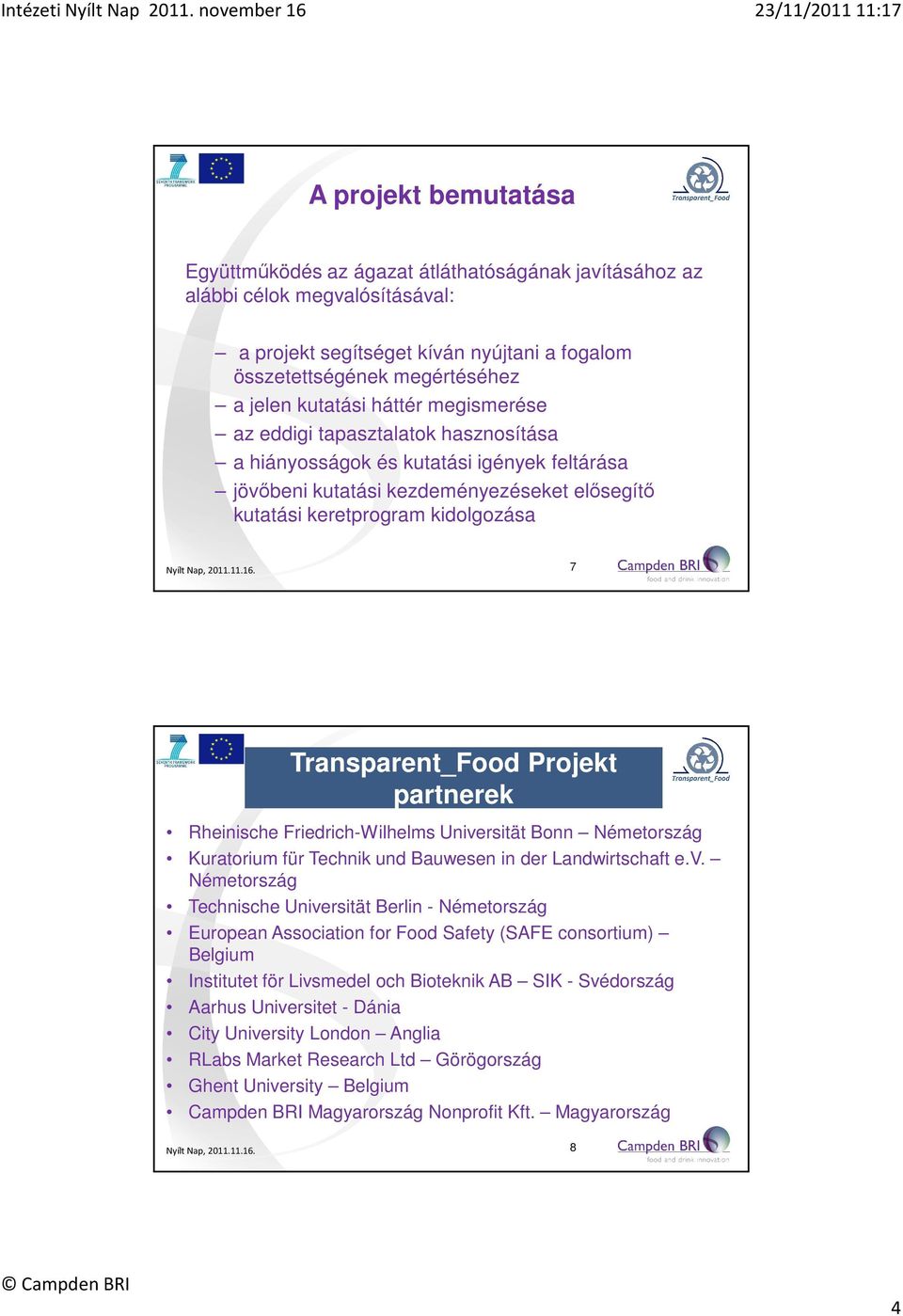 Transparent_Food Projekt partnerek Rheinische Friedrich-Wilhelms Unive