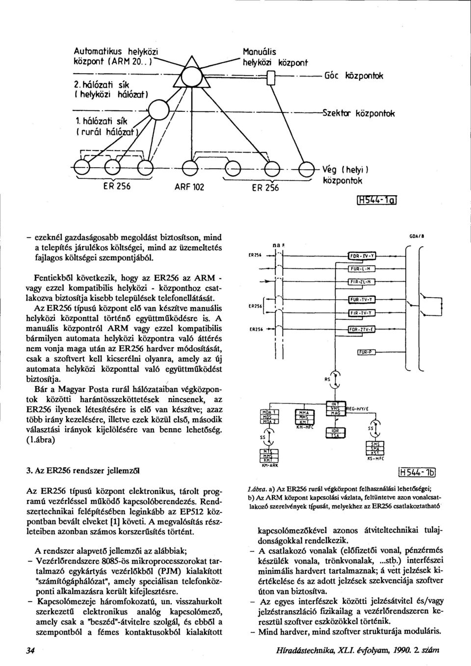 Az ER256 típusú központ elő van készítve manuális helyközi központtal történő együttműködésre is.