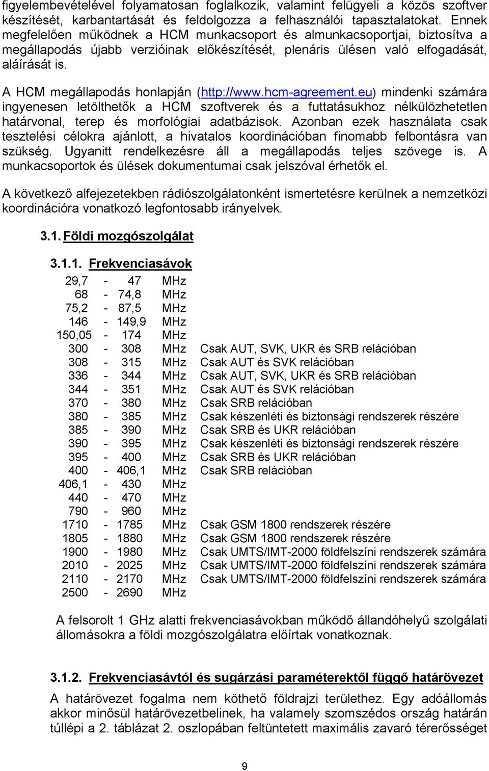 A HCM megállapodás honlapján (http://www.hcm-agreement.eu) mindenki számára ingyenesen letölthetők a HCM szoftverek és a futtatásukhoz nélkülözhetetlen határvonal, terep és morfológiai adatbázisok.