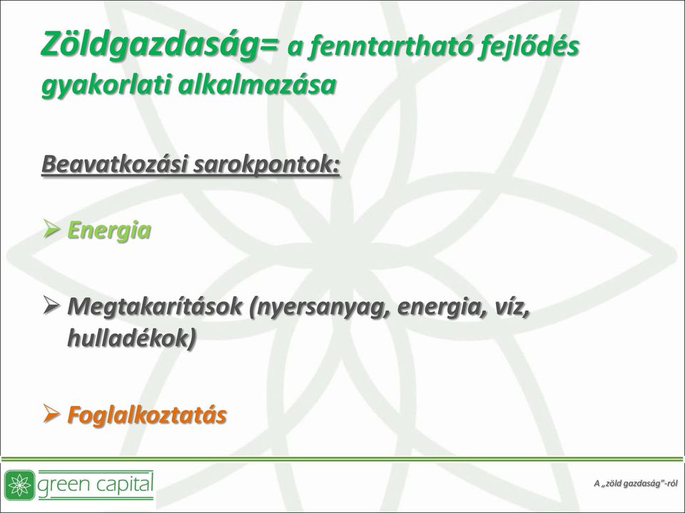 sarokpontok: Energia Megtakarítások