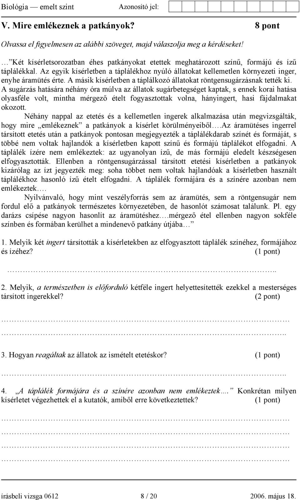 EMELT SZINTŰ ÍRÁSBELI VIZSGA - PDF Ingyenes letöltés