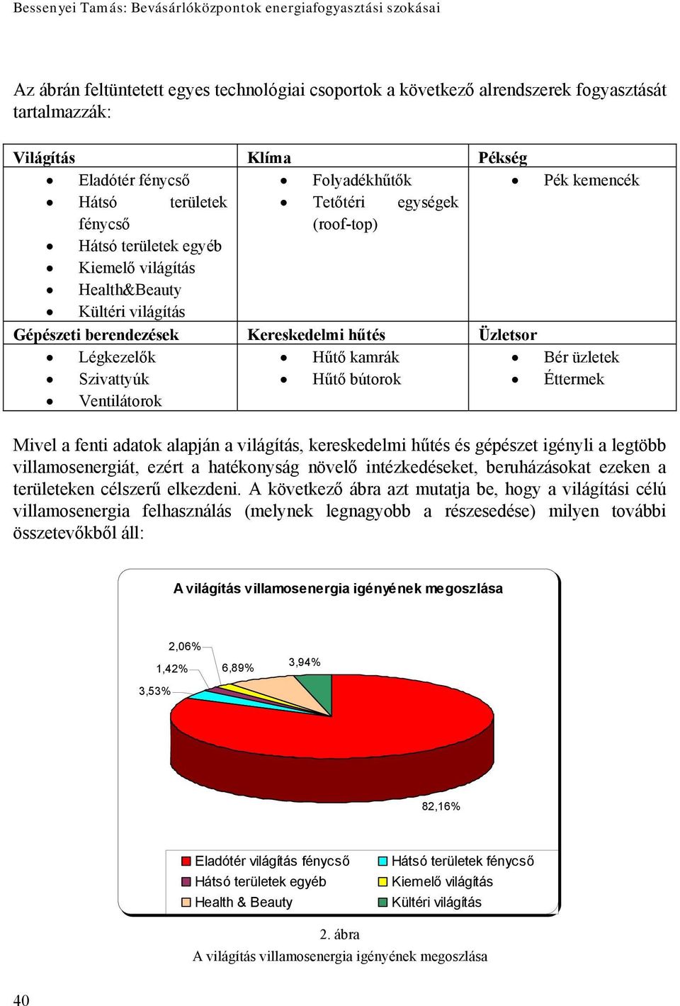 hűtés Üzletsor Légkezelők Szivattyúk Ventilátorok Hűtő kamrák Hűtő bútorok Bér üzletek Éttermek Mivel a fenti adatok alapján a világítás, kereskedelmi hűtés és gépészet igényli a legtöbb