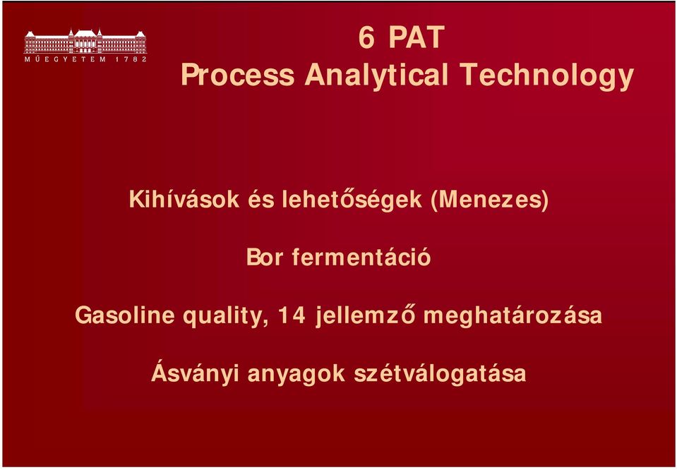 fermentáció Gasoline quality, 14