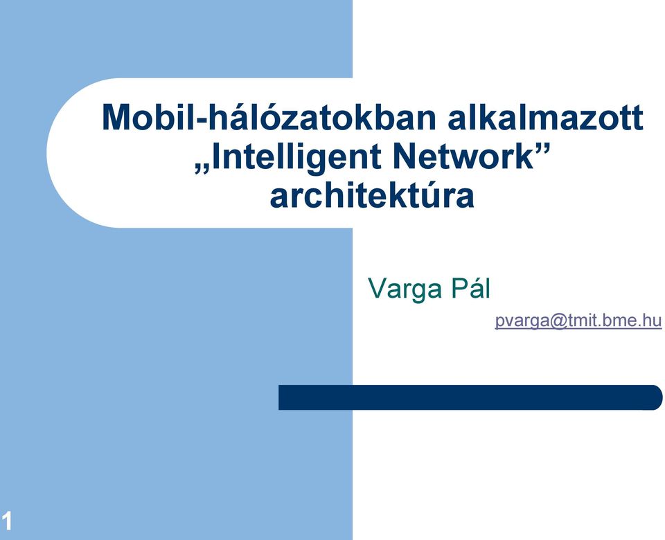 Network architektúra