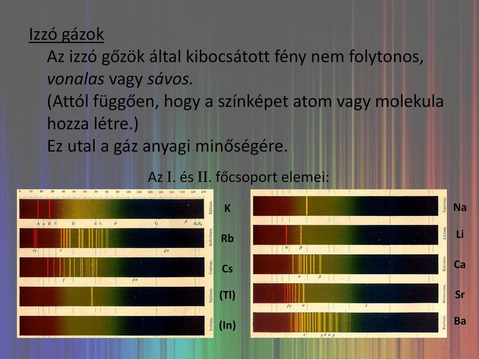 (Attól függően, hogy a színképet atom vagy molekula hozza