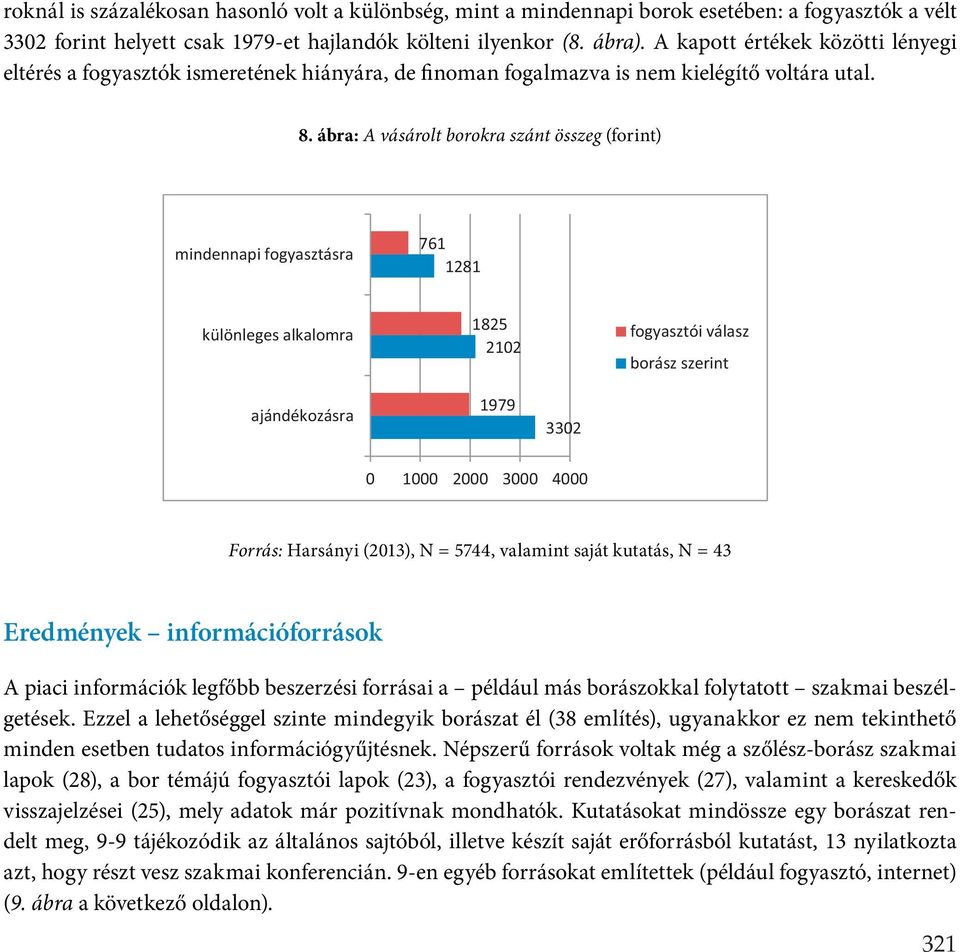 ábra: A vásárolt borokra szánt összeg (forint) ŵŝŷěğŷŷăɖŝĩžőǉăɛǌƚąɛƌă ϳϲϭ ϭϯθϭ ŬƺůƂŶůĞŐĞƐĂůŬĂůŽŵƌĂ ϭθϯϱ ϮϭϬϮ ĨŽŐǇĂƐǌƚſŝǀĄůĂƐǌ ďžƌąɛǌɛǌğƌŝŷƚ ĂũĄŶĚĠŬŽǌĄƐƌĂ ϭϵϳϵ ϯϯϭϯ Ϭ ϭϭϭϭ ϮϬϬϬ ϯϭϭϭ ϰϭϭϭ Forrás: