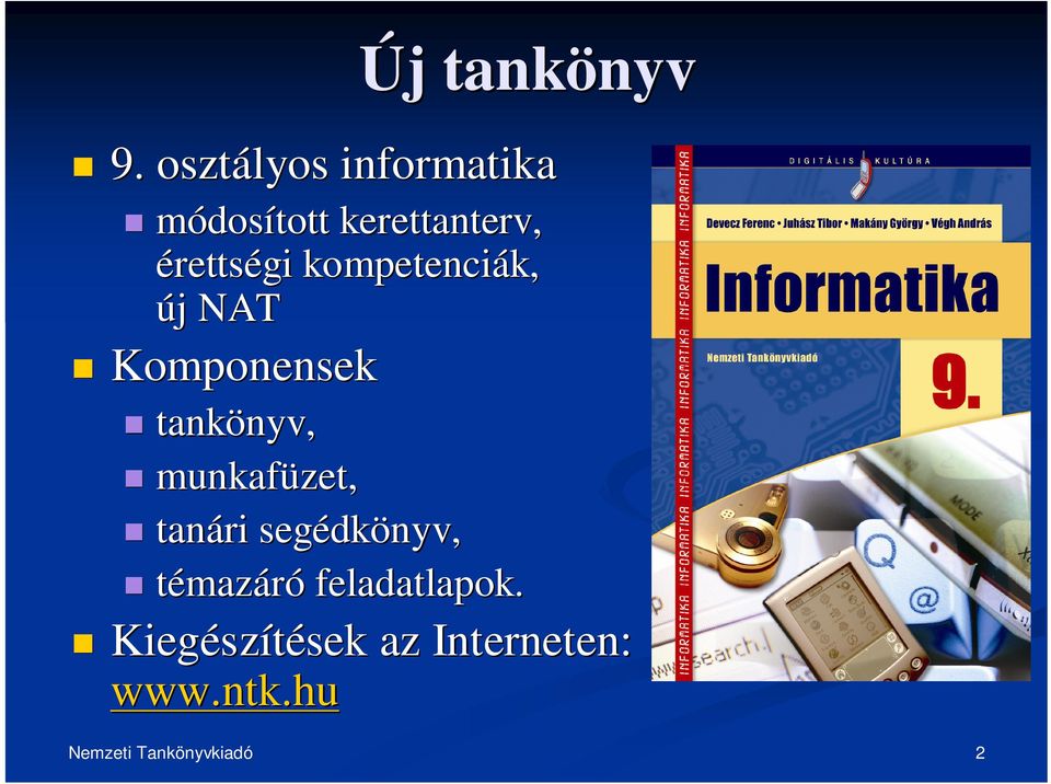 kompetenciák, új NAT Komponensek tankönyv, nyv,